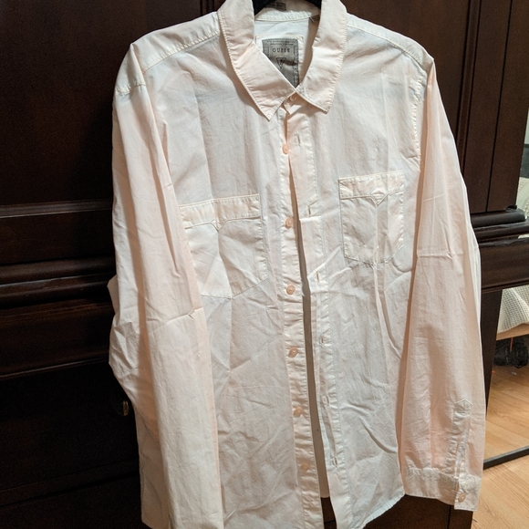 Guess Men's Button Shirt - Rose / Salmon - Picture 1 of 4